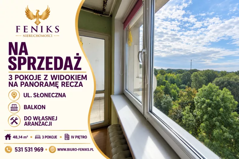 3 pokoje, mieszkanie 48,00 m², piętro 4, oferta nr , 837687, Recz, Słoneczna