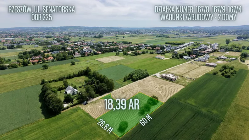 Działka 1 839,00 m², oferta nr , 400/7393/OGS, Rzeszów, Senatorska