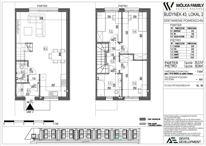 4 pokoje, mieszkanie 77,63 m², parter, oferta nr 43 lokal 2, Wólka Family, Wólka Kosowska, ul. Nadrzeczna