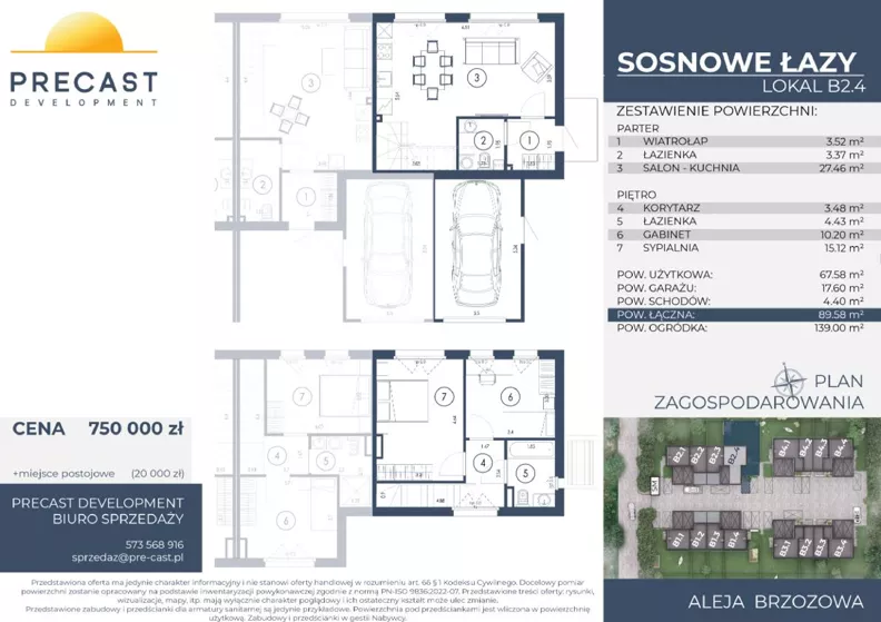 Dom 67,58 m², oferta nr B2.4, Osiedle Sosnowe Łazy, Łazy, ul Cicha