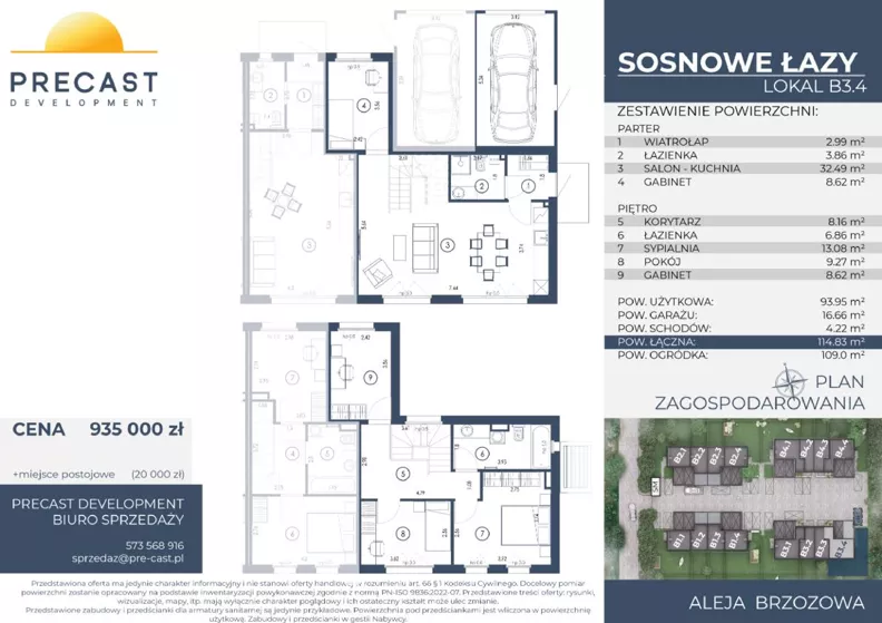 Dom 93,95 m², oferta nr B3.4, Osiedle Sosnowe Łazy, Łazy, ul Cicha