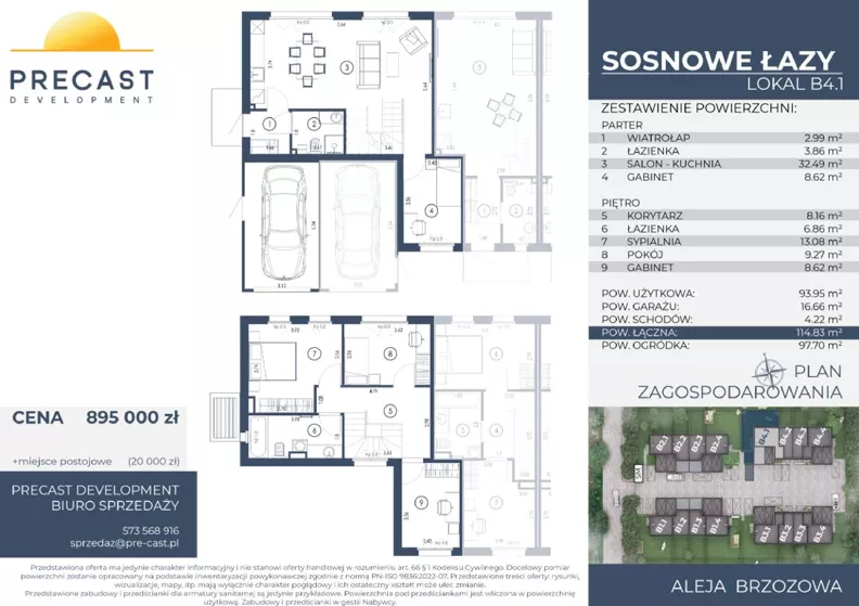 Dom 93,95 m², oferta nr B4.1, Osiedle Sosnowe Łazy, Łazy, ul Cicha