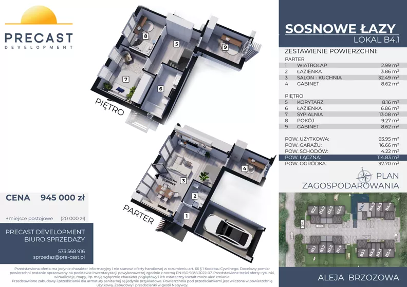 Dom 93,95 m², oferta nr B4.1, Osiedle Sosnowe Łazy, Łazy, ul Cicha