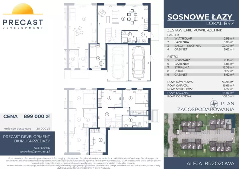 Dom 93,95 m², oferta nr B4.4, Osiedle Sosnowe Łazy, Łazy, ul Cicha