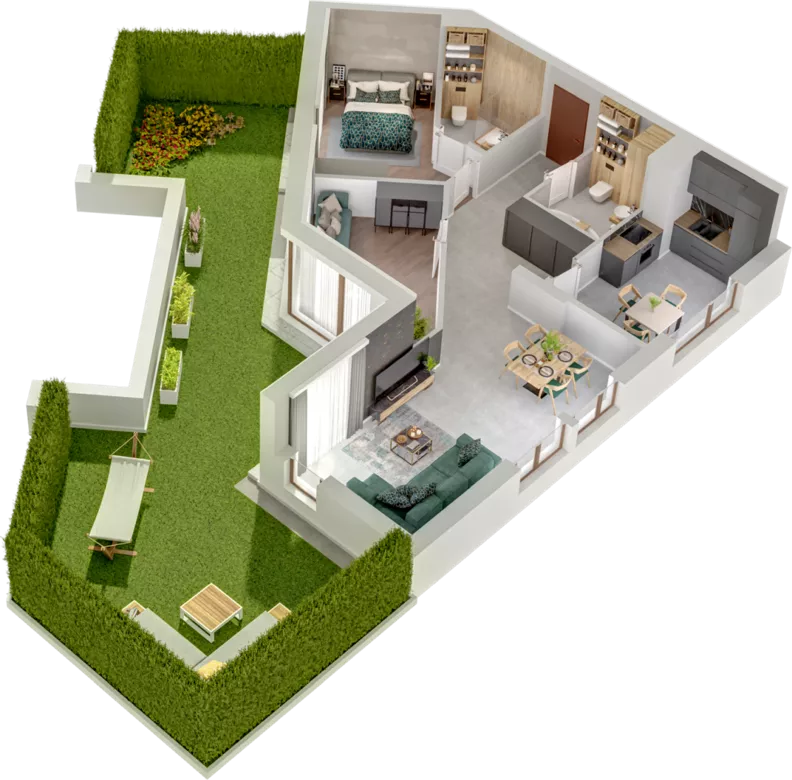 3 pokoje, mieszkanie 80,66 m², parter, oferta nr A1, Witosa Park, Poznań, Winiary, Winiary, ul. Piątkowska 165 A-B