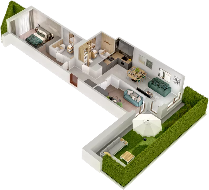 3 pokoje, mieszkanie 67,92 m², parter, oferta nr A2, Witosa Park, Poznań, Winiary, Winiary, ul. Piątkowska 165 A-B