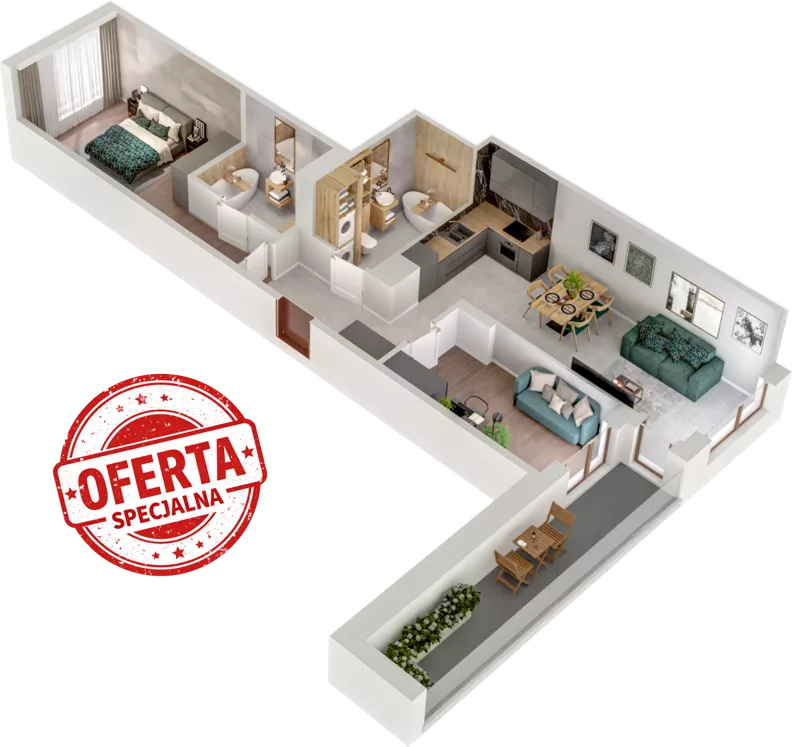 3 pokoje, mieszkanie 67,92 m², piętro 6, oferta nr A20, Witosa Park, Poznań, Winiary, Winiary, ul. Piątkowska 165 A-B