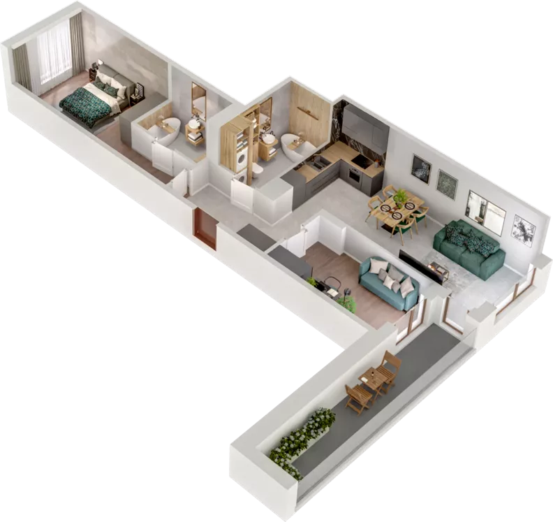 3 pokoje, mieszkanie 67,92 m², piętro 7, oferta nr A23, Witosa Park, Poznań, Winiary, Winiary, ul. Piątkowska 165 A-B