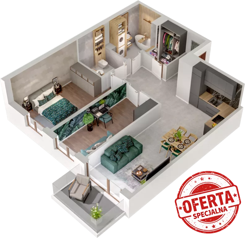 3 pokoje, mieszkanie 69,48 m², piętro 2, oferta nr A39, Witosa Park, Poznań, Winiary, Winiary, ul. Piątkowska 165 A-B