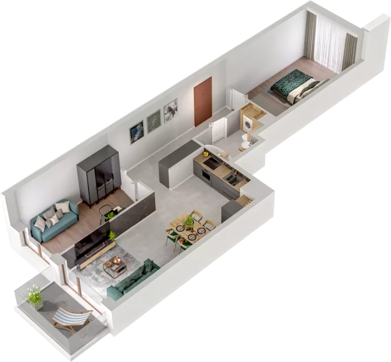 3 pokoje, mieszkanie 61,00 m², piętro 3, oferta nr A41, Witosa Park, Poznań, Winiary, Winiary, ul. Piątkowska 165 A-B