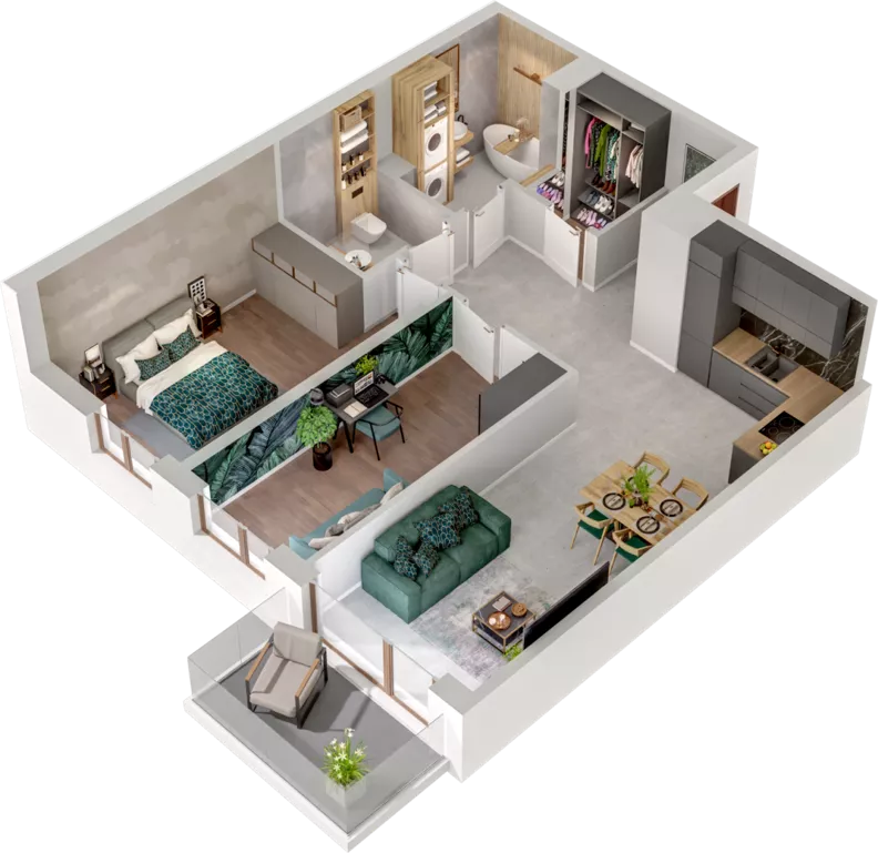3 pokoje, mieszkanie 69,57 m², piętro 7, oferta nr A59, Witosa Park, Poznań, Winiary, Winiary, ul. Piątkowska 165 A-B