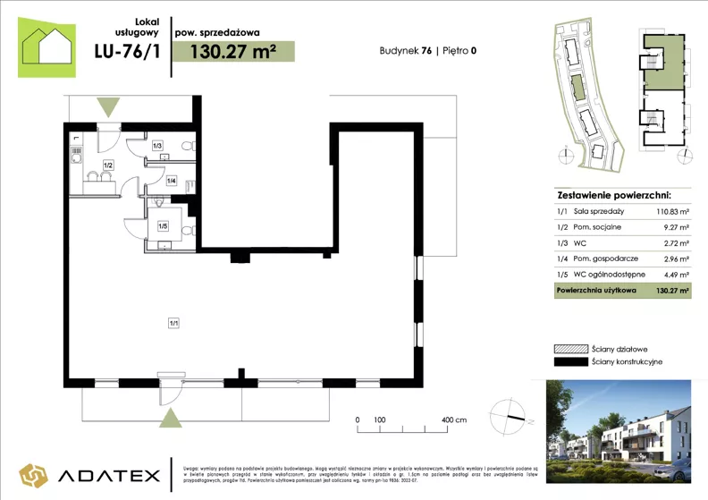 Lokal użytkowy 130,27 m², oferta nr LU-76/1, Zielona Podkowa - lokale usługowe, Otrębusy, ul. Waniliowa 7/2