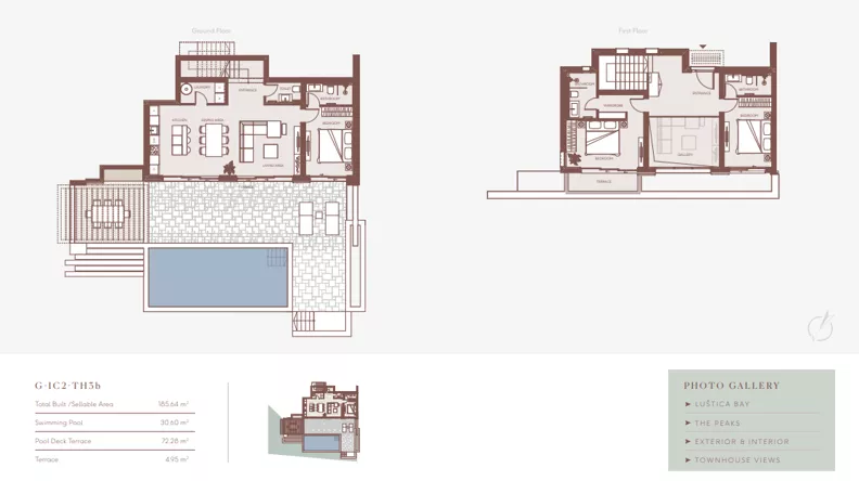 Dom 185,64 m², oferta nr 3B, Golf Townhouse by Luštica Bay, Radovici