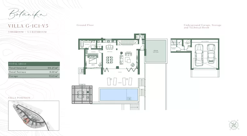 Dom 352,00 m², oferta nr G/1C1/V5, Golf Villas by Luštica Bay, Tivat, Radovici
