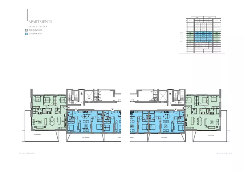 2 pokoje, mieszkanie 95,70 m², piętro 6, oferta nr B-604, Soho Resort, Pafos