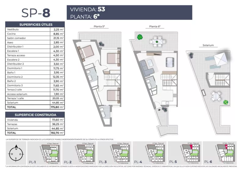 4 pokoje, mieszkanie 111,60 m², piętro 5, oferta nr 53, Av. de las Habaneras, Torrevieja, Av. de las Habaneras