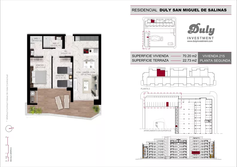 2 pokoje, mieszkanie 70,20 m², piętro 2, oferta nr D.215, San Miguel De Salinas, San Miguel de Salinas, c. Schubert / Verdi