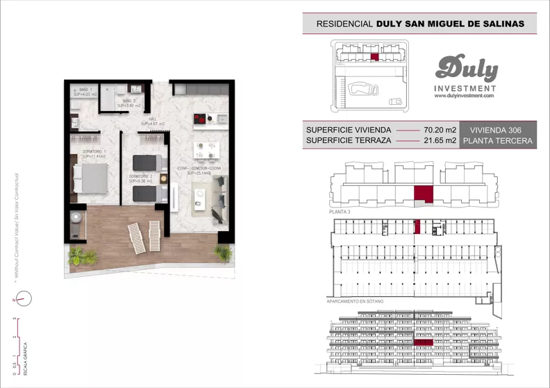 2 pokoje, mieszkanie 70,20 m², piętro 3, oferta nr D.306, San Miguel De Salinas, San Miguel de Salinas, c. Schubert / Verdi