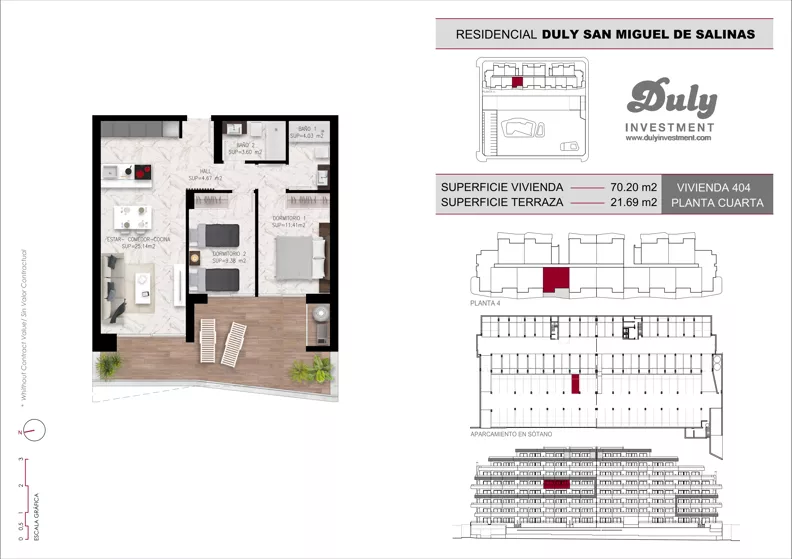 2 pokoje, mieszkanie 70,20 m², piętro 4, oferta nr D.404, San Miguel De Salinas, San Miguel de Salinas, c. Schubert / Verdi