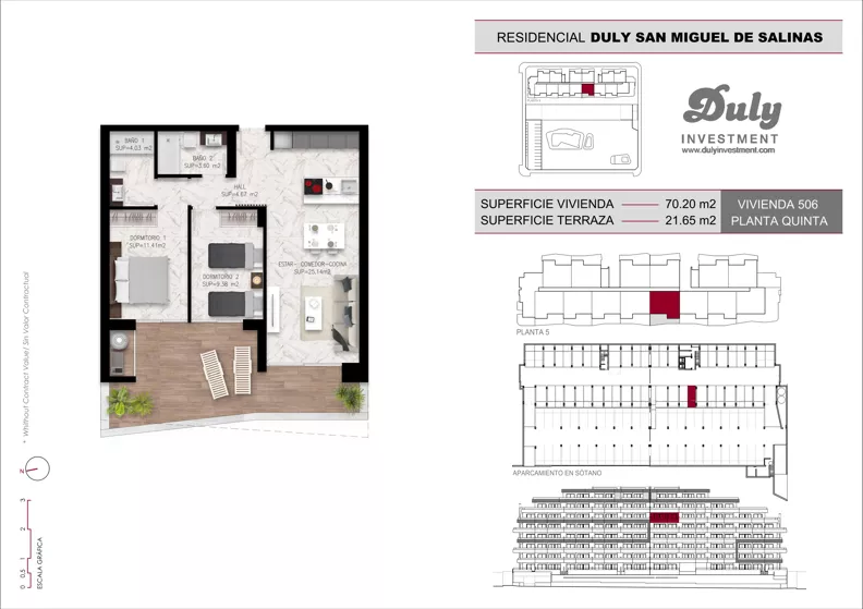 2 pokoje, mieszkanie 70,20 m², piętro 5, oferta nr D.506, San Miguel De Salinas, San Miguel de Salinas, c. Schubert / Verdi