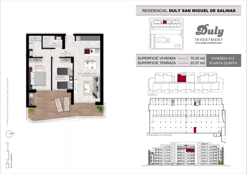 2 pokoje, mieszkanie 70,20 m², piętro 5, oferta nr D.513, San Miguel De Salinas, San Miguel de Salinas, c. Schubert / Verdi