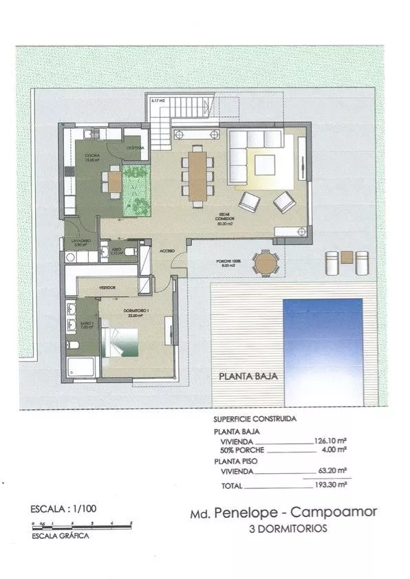 Dom 193,30 m², oferta nr PENELOPE, Juan Marsa, Dehesa de Campoamor, c. Juan Marse