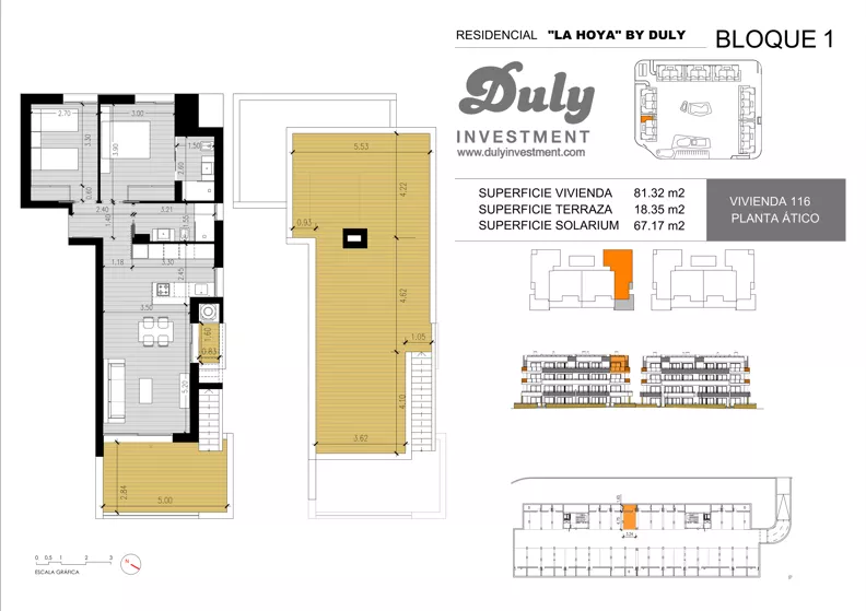 3 pokoje, apartament 81,32 m², piętro 3, oferta nr 116, LA HOYA BY DULY, Torrevieja, c. Lagos de Covadonga