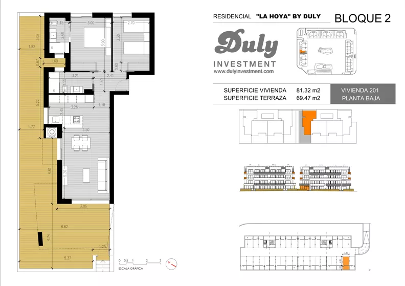 3 pokoje, apartament 81,32 m², parter, oferta nr 201, LA HOYA BY DULY, Torrevieja, c. Lagos de Covadonga