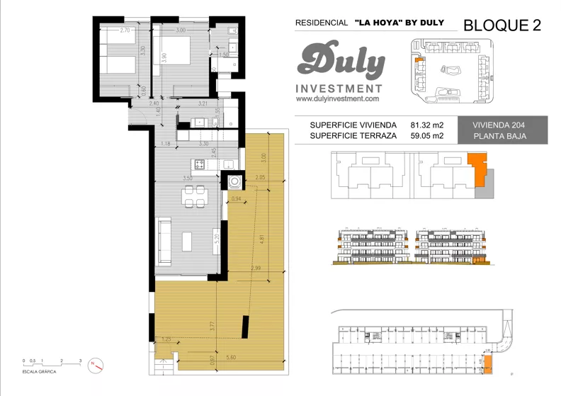 3 pokoje, apartament 81,32 m², parter, oferta nr 204, LA HOYA BY DULY, Torrevieja, c. Lagos de Covadonga