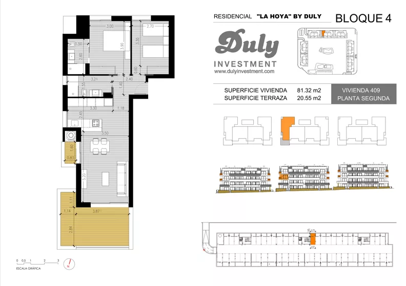 3 pokoje, apartament 81,32 m², piętro 2, oferta nr 409, LA HOYA BY DULY, Torrevieja, c. Lagos de Covadonga