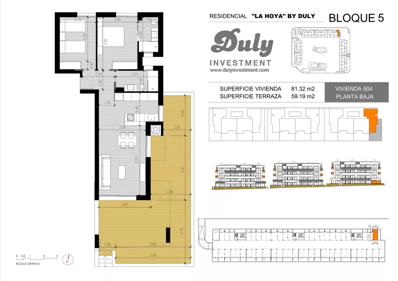 3 pokoje, apartament 81,32 m², parter, oferta nr 504, LA HOYA BY DULY, Torrevieja, c. Lagos de Covadonga