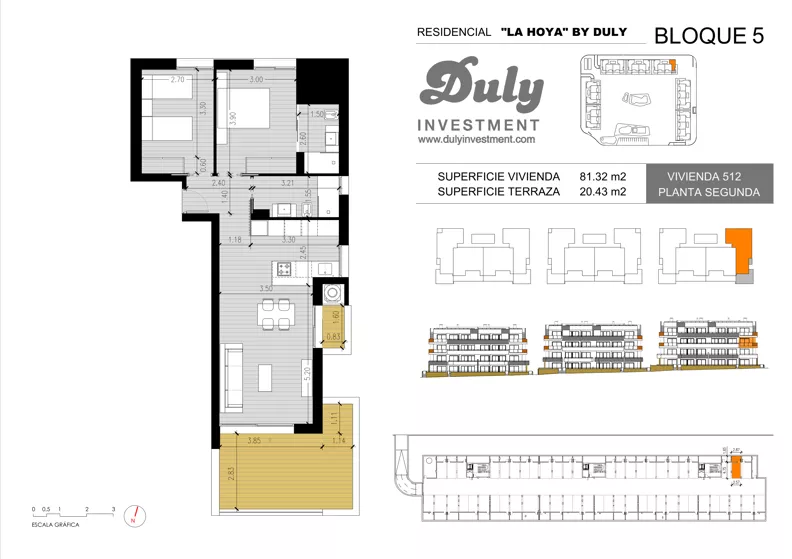 3 pokoje, apartament 81,32 m², piętro 2, oferta nr 512, LA HOYA BY DULY, Torrevieja, c. Lagos de Covadonga