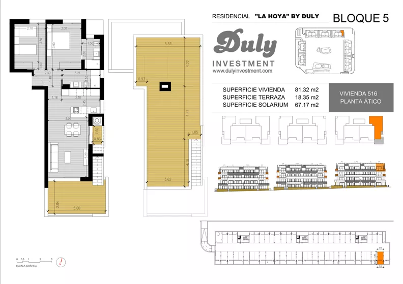 3 pokoje, apartament 81,32 m², piętro 3, oferta nr 516, LA HOYA BY DULY, Torrevieja, c. Lagos de Covadonga