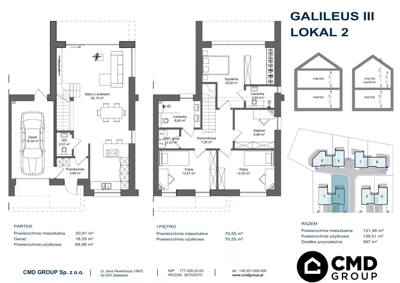 Dom 139,51 m², oferta nr 2, Galileus IV, Zalasewo, ul. Galileusza