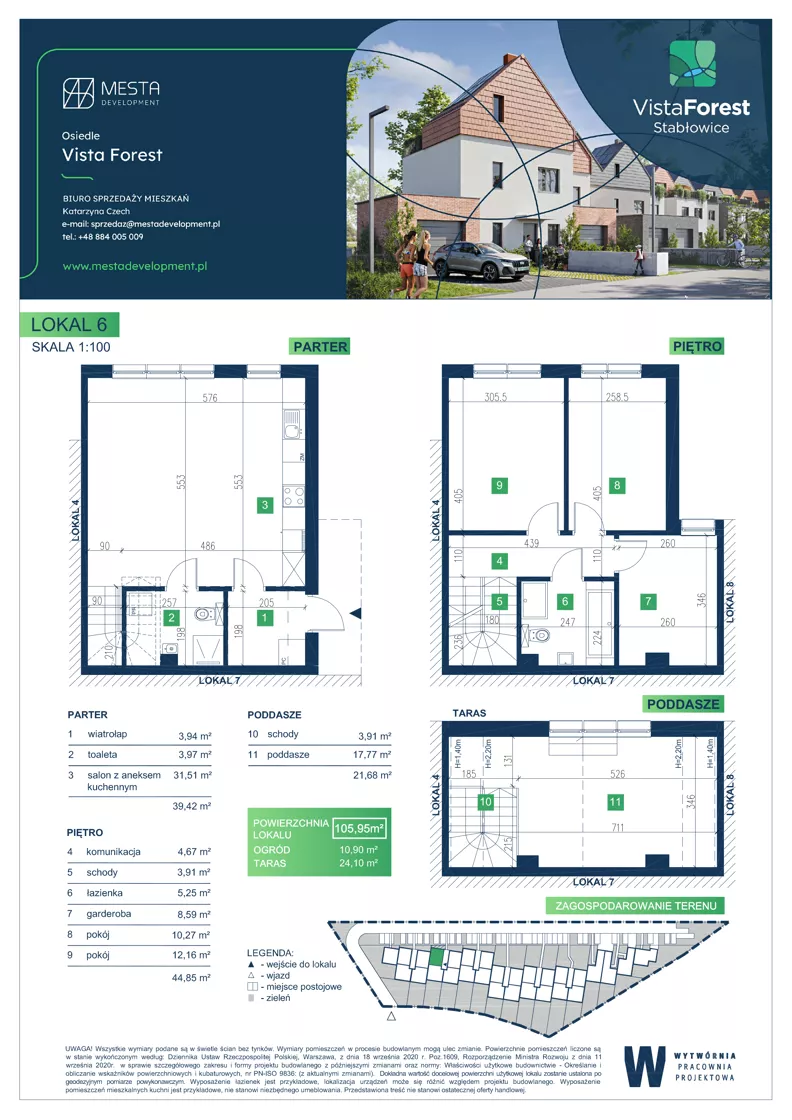 Dom 105,95 m², oferta nr 6, Vista Forest, Wrocław, Fabryczna, ul. Łomnicka