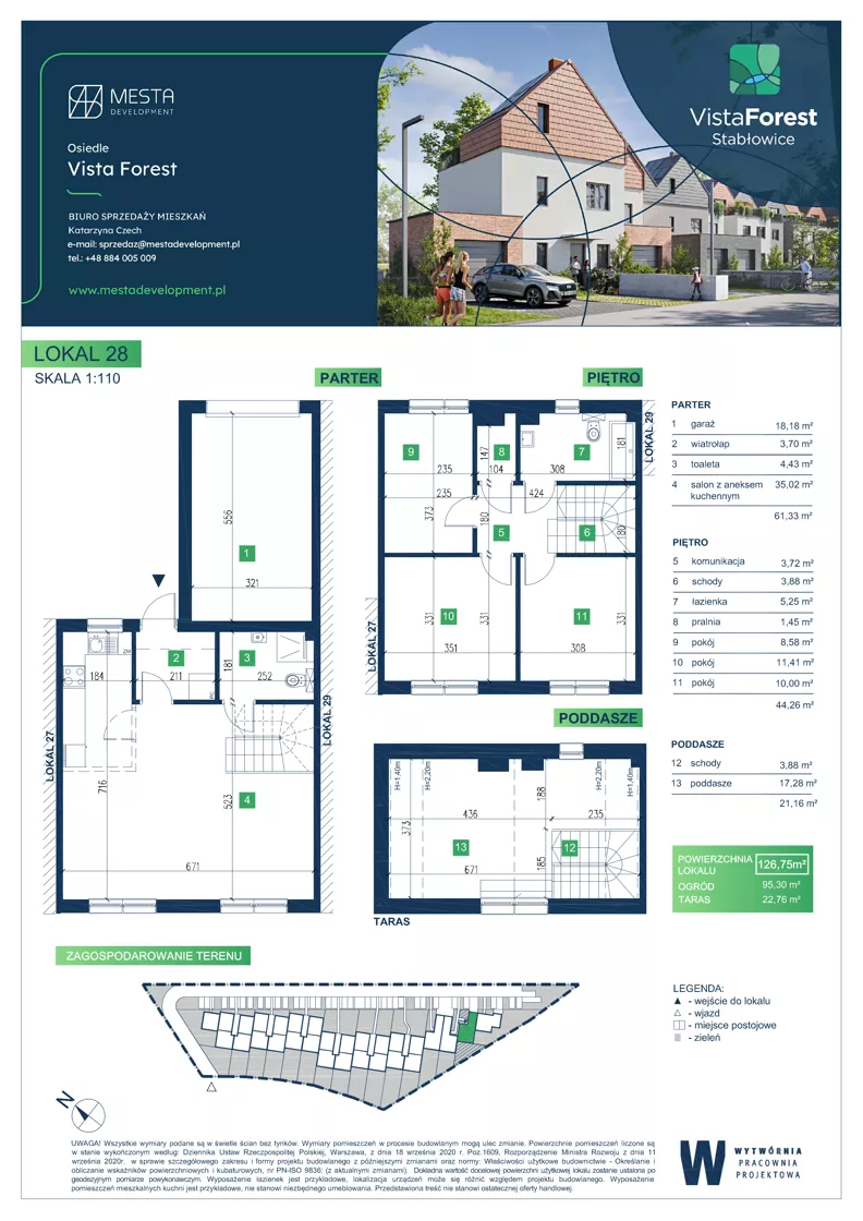 Dom 126,75 m², oferta nr 28, Vista Forest, Wrocław, Fabryczna, ul. Łomnicka