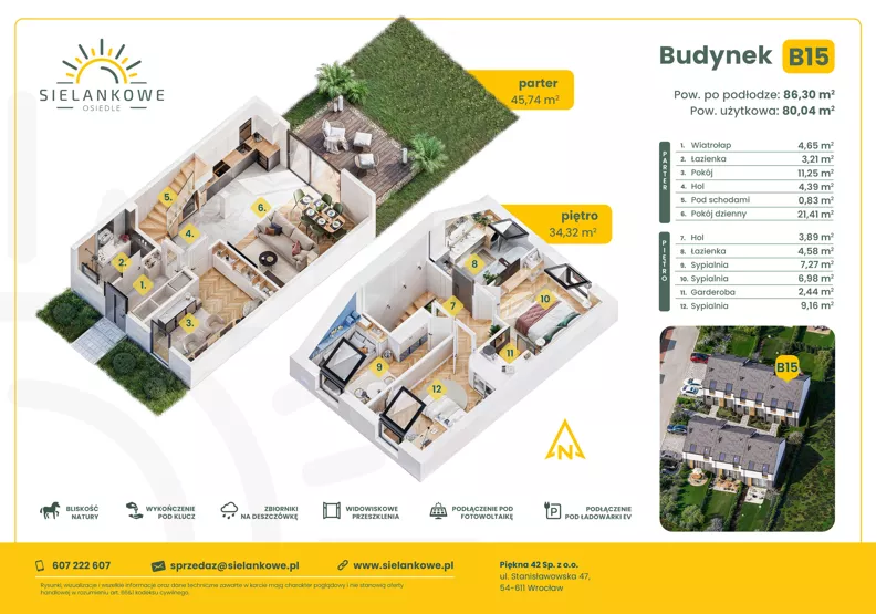 Dom 86,30 m², oferta nr B15, Osiedle Sielankowe, Gałów, ul. Piękna