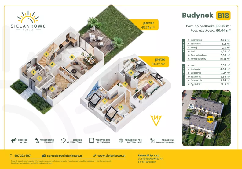 Dom 86,30 m², oferta nr B18, Osiedle Sielankowe, Gałów, ul. Piękna