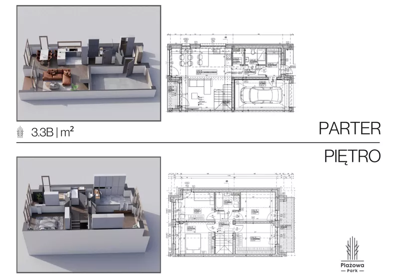 Dom 127,00 m², oferta nr 3.3B, Plażowa Park, Głowno, ul. Plażowa 5