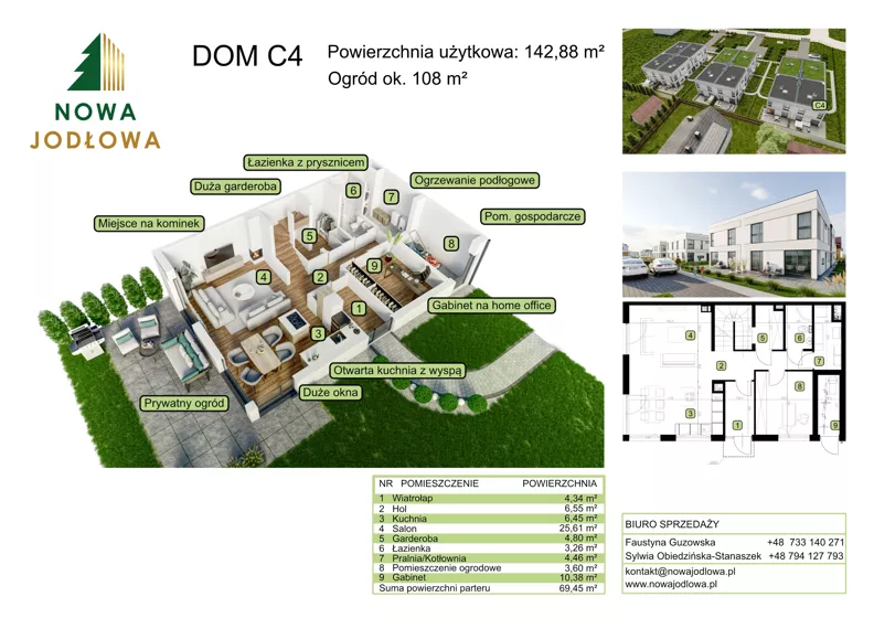Dom 142,00 m², oferta nr C4, Nowa Jodłowa, Koczargi Stare, ul. Jodłowa