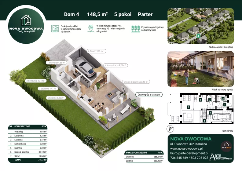 Dom 148,57 m², oferta nr 4, Nova Owocowa, Mińsk Mazowiecki, ul. Owocowa