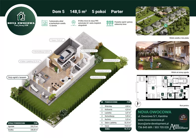Dom 148,57 m², oferta nr 5, Nova Owocowa, Mińsk Mazowiecki, ul. Owocowa