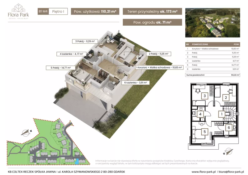 Dom 110,21 m², oferta nr B1M4, Flora Park, Gdynia, Wielki Kack, Kacze Buki, ul. Starochwaszczyńska