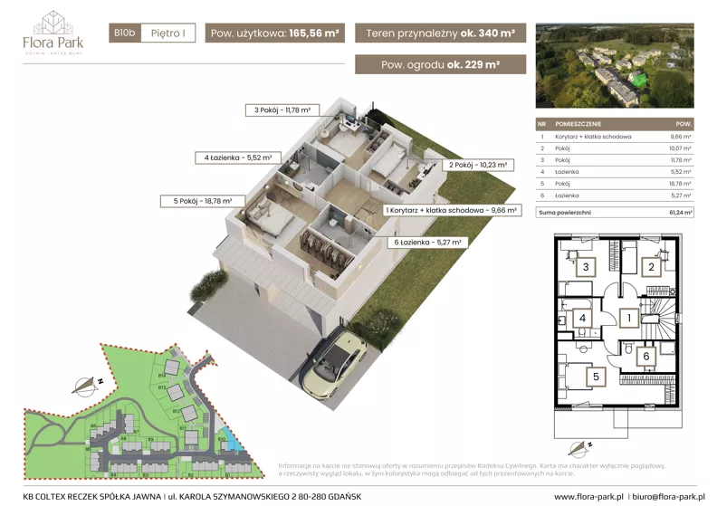 Dom 165,56 m², oferta nr B10b, Flora Park, Gdynia, Wielki Kack, Kacze Buki, ul. Starochwaszczyńska
