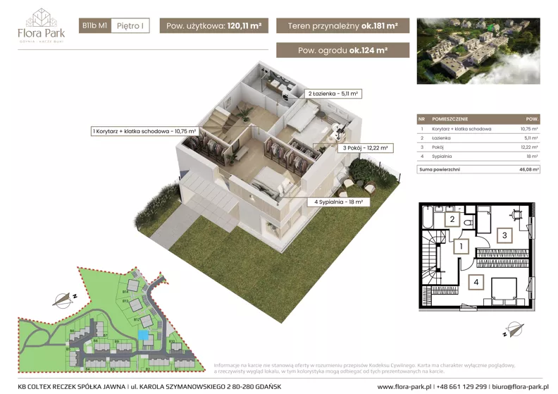 Dom 120,11 m², oferta nr B11bM1, Flora Park, Gdynia, Wielki Kack, Kacze Buki, ul. Starochwaszczyńska
