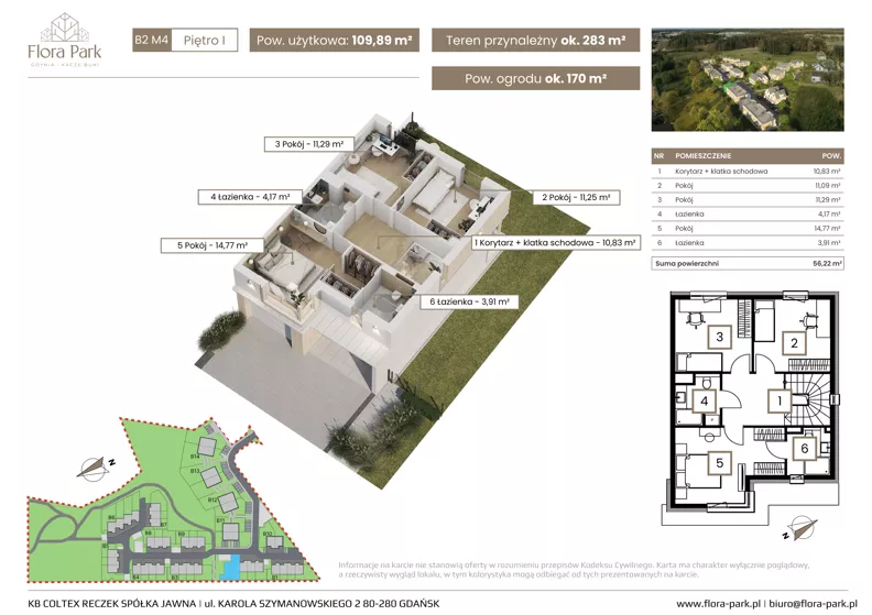 Dom 109,89 m², oferta nr B2M4, Flora Park, Gdynia, Wielki Kack, Kacze Buki, ul. Starochwaszczyńska
