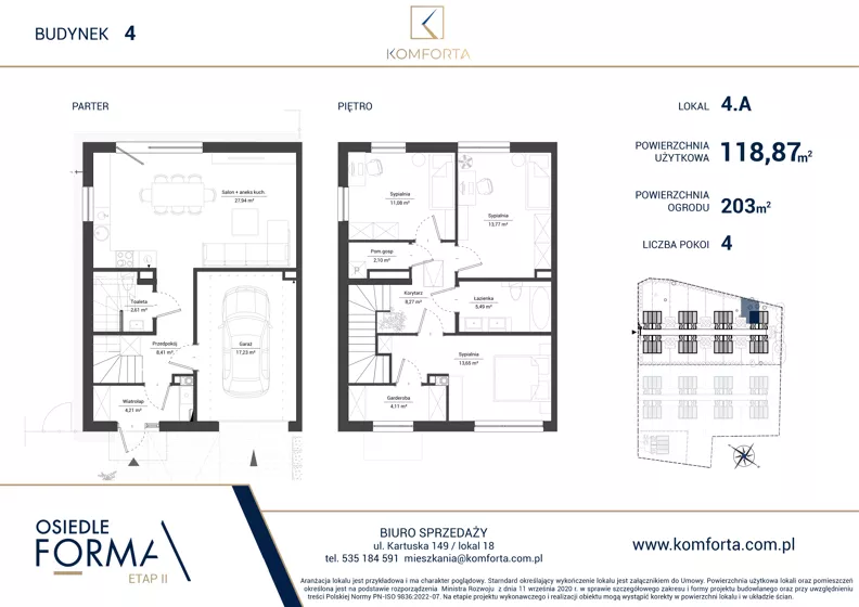 Dom 118,87 m², oferta nr 4.A, Osiedle Forma Etap II, Gdańsk, Olszynka, ul. Zawodzie