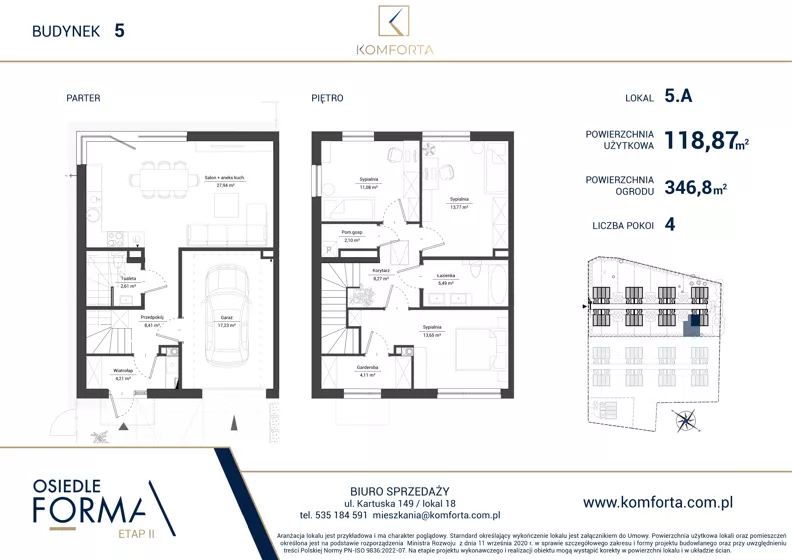 Dom 118,87 m², oferta nr 5.A, Osiedle Forma Etap II, Gdańsk, Olszynka, ul. Zawodzie