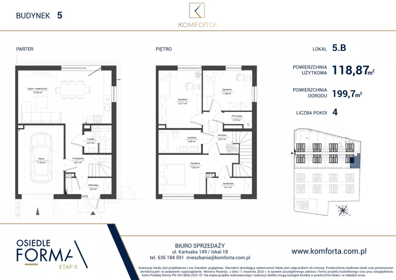Dom 118,87 m², oferta nr 5.B, Osiedle Forma Etap II, Gdańsk, Olszynka, ul. Zawodzie