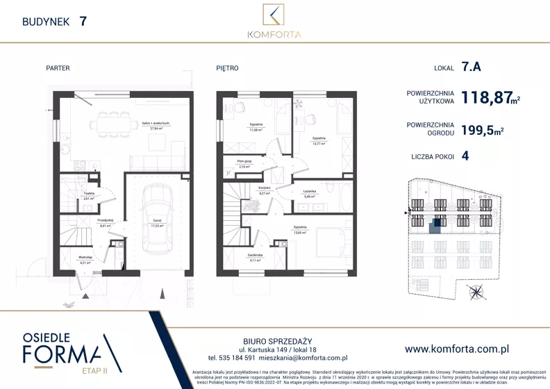 Dom 118,87 m², oferta nr 7.A, Osiedle Forma Etap II, Gdańsk, Olszynka, ul. Zawodzie